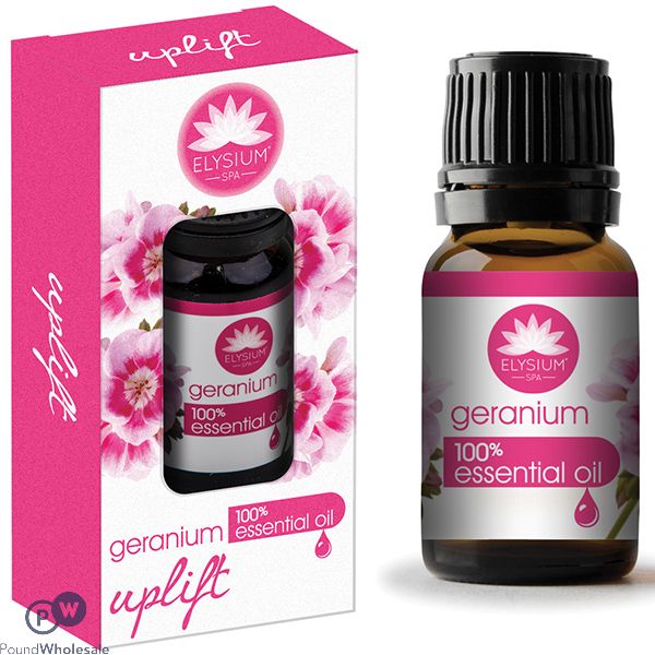 ELYSIUM AROMATHERAPY UPLIFT GERANIUM 100% ESSENTIAL OIL 10ML