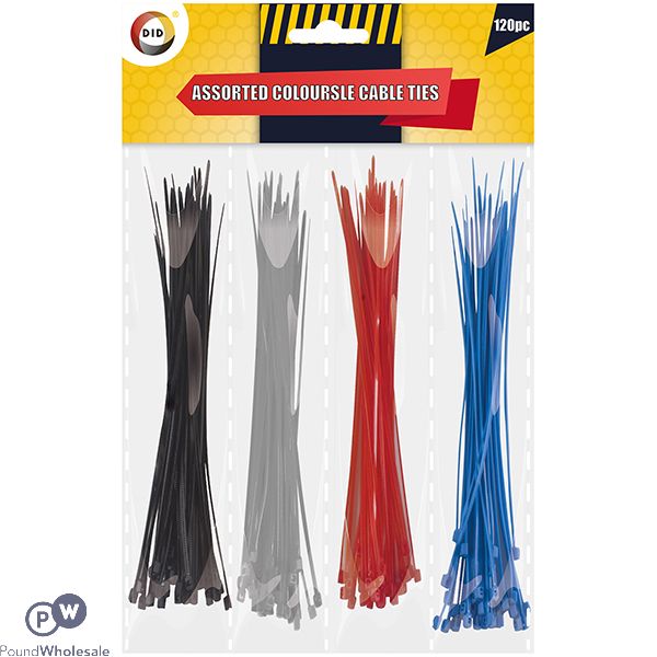 Did Cable Ties Assorted Colours 120pc
