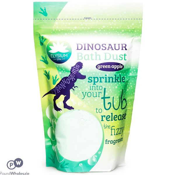 ELYSIUM SPA DINOSAUR BATH DUST GREEN APPLE 400G