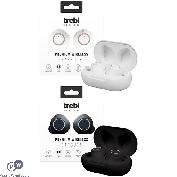 TREBL PREMIUM WIRELESS BLUETOOTH EARBUDS ASSORTED COLOURS