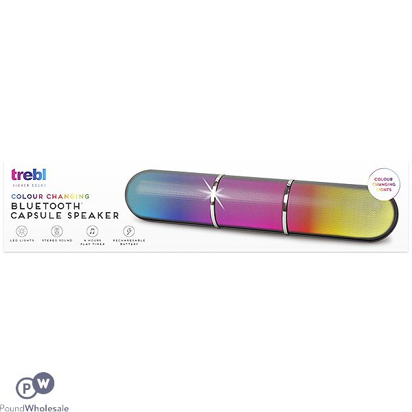 TREBL COLOUR-CHANGING BLUETOOTH SPEAKER