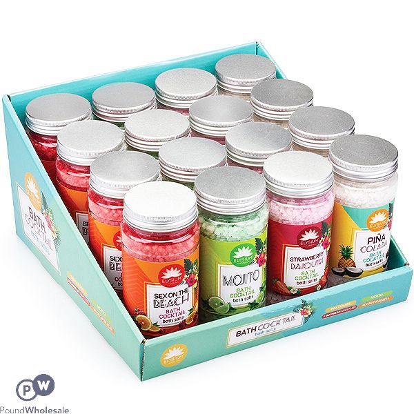 Elysium Spa Bath Salt Cocktails Crystals CDU Assorted