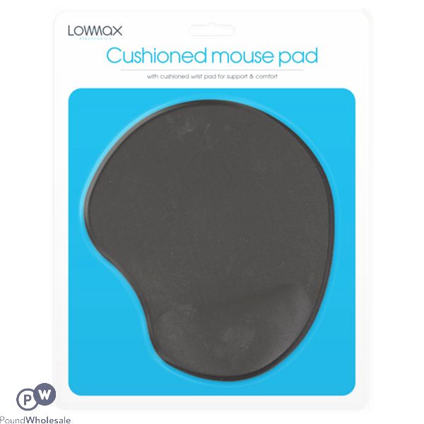 LOWMAX BLACK CUSHIONED MOUSE PAD