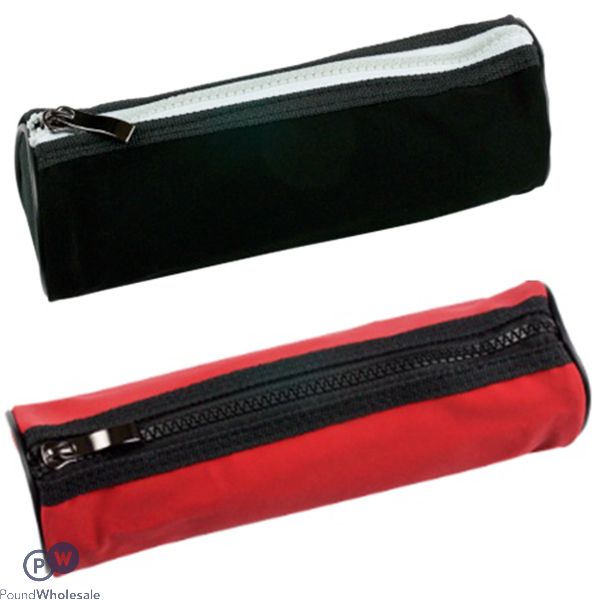SOFT FEEL ZIPPED PENCIL CASE ASSORTED COLOURS