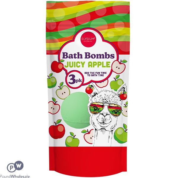 Elysium Spa Juicy Apple Bath Bombs 50g 3 Pack