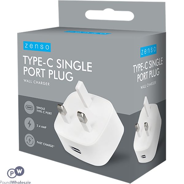 Zenso Single Type C Port Plug Wall Charger