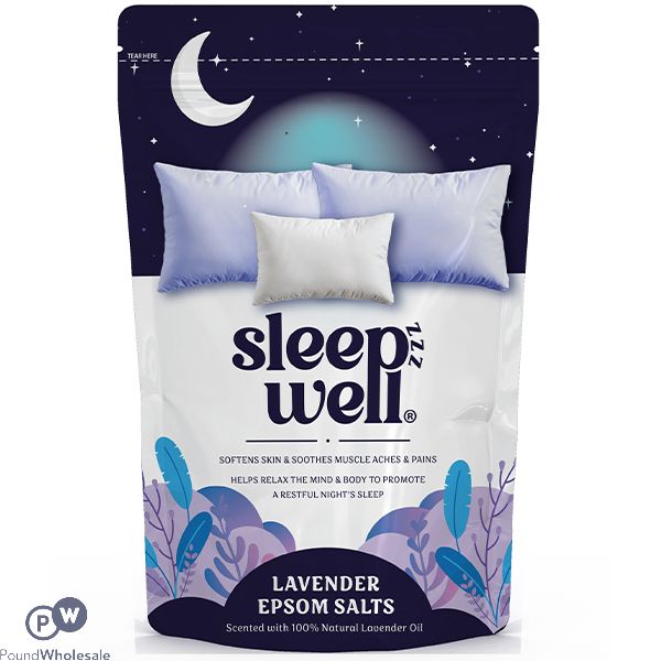 Elysium Sleepzzz Well 100% Natural Lavender Oil Epsom Salts 450g