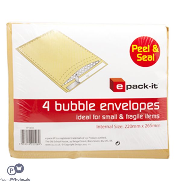 E PACK-IT 4 BUBBLE ENVELOPES