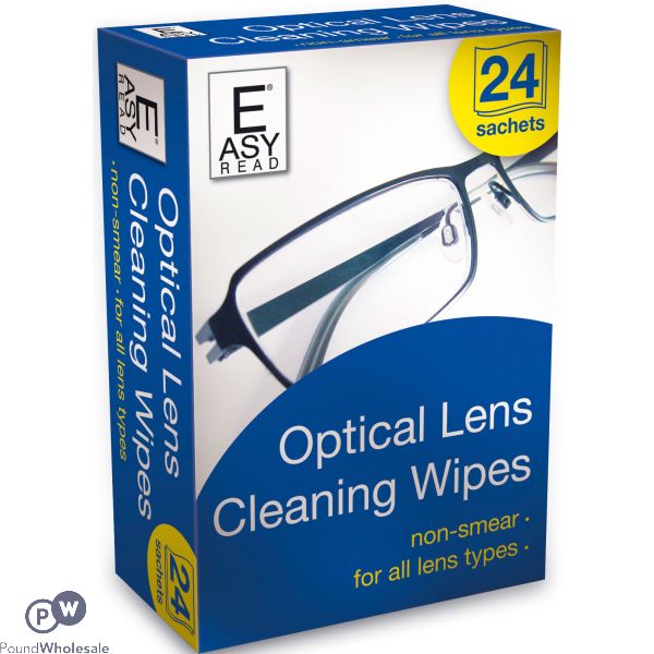 EASYREAD OPTICAL LENS CLEANING WIPES 24 PACK