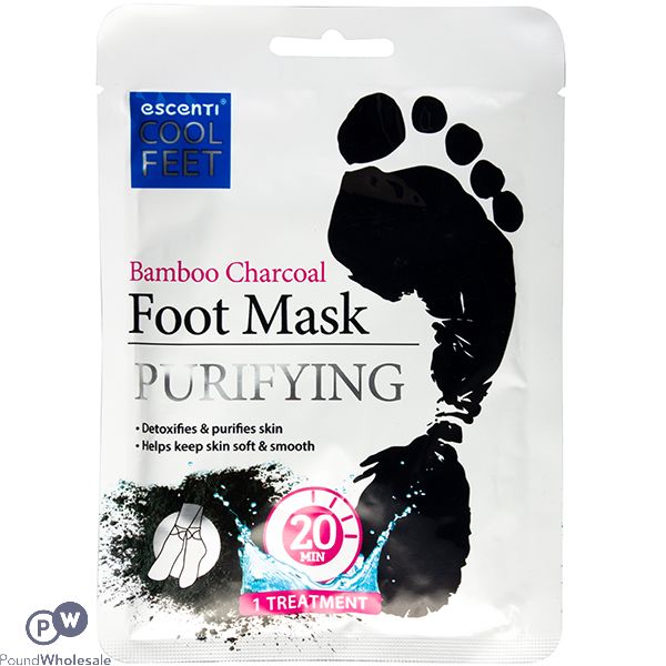 Escenti Purifying Foot Mask Bamboo Charcoal Cdu