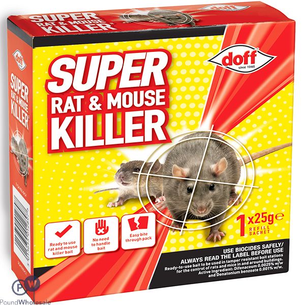 Doff Super Rat & Mouse Killer Refill Sachet 25g