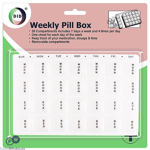 DID Weekly Pill Box