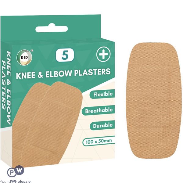 Did 10cm X 5cm Knee & Elbow Plasters 5 Pack