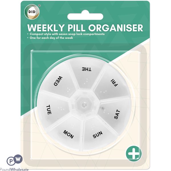 Did Snap Lock Circular Weekly Pill Organiser