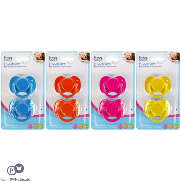First Steps 2 Orthodontic Soothers Assorted Colours