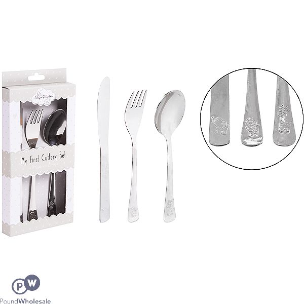 Hugs & Kisses Stainless Steel Kids Cutlery Set