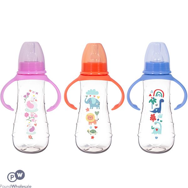 First Steps Easy Grip Feeding Bottle 250ml Assorted Colours