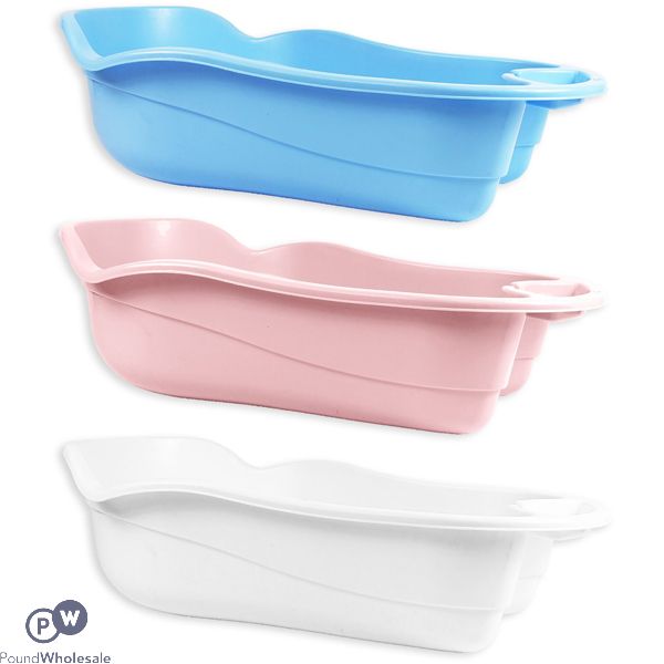 First Steps Plastic Baby Bath 3 Assorted Colours