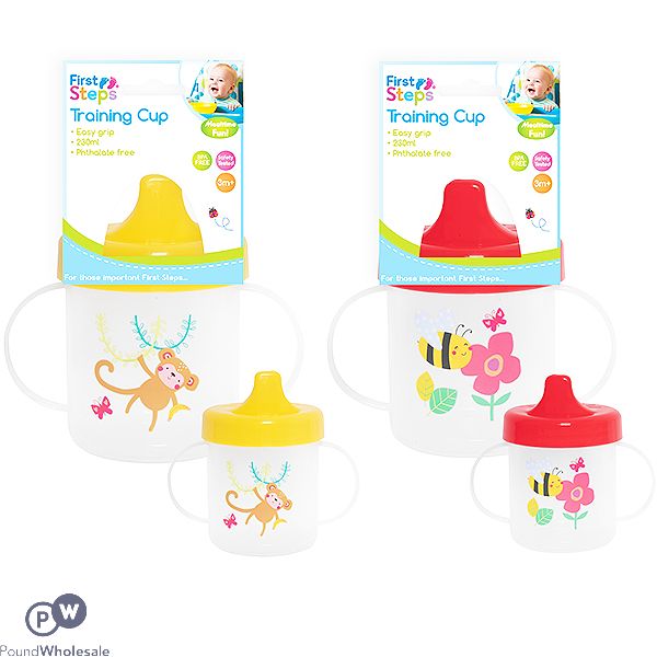 First Steps Free-flow Decorated Training Cup 230ml Assorted