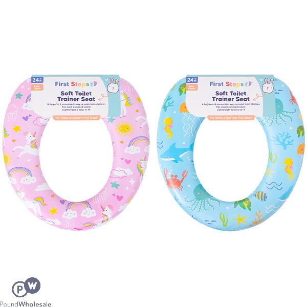 First Steps Kids Soft Printed Toilet Trainer Seat 2 Assorted