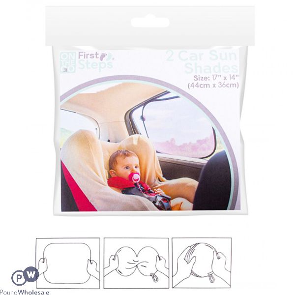 First Steps Mesh Car Sunshade 2 Pack 44cm X 36cm