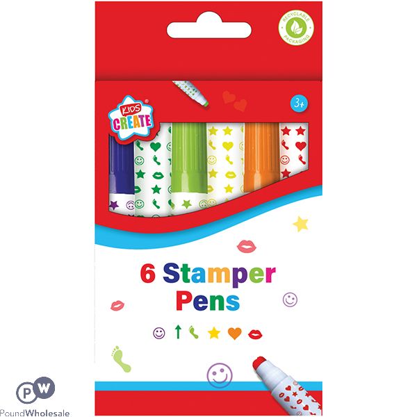 Kids Create Assorted Stamper Pens 6 Pack