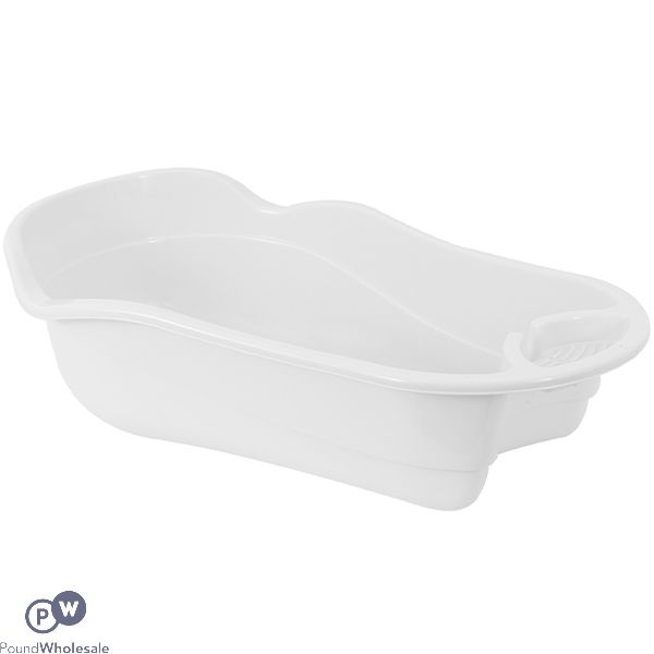 First Steps White Plastic Baby Bath 72cm X 42.5cm X 22.5cm
