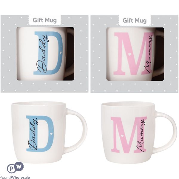 Hugs & Kisses Daddy & Mummy Gift Mug 12oz Assorted