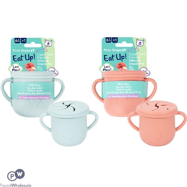First Steps Super Soft Silicone Baby Snack Pot 150ml Assorted Colours