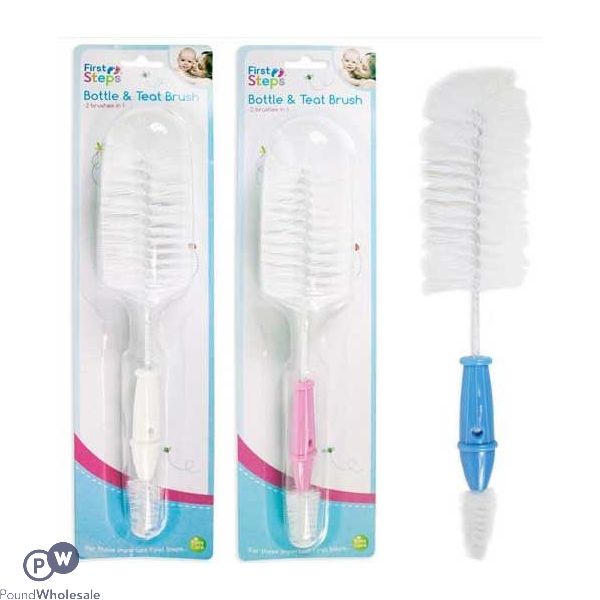 FIRST STEPS BOTTLE & TEAT BRUSH 3 ASSORTED