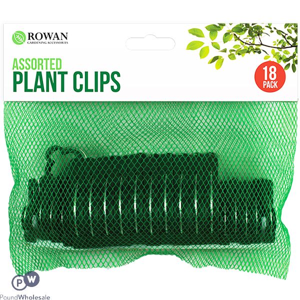 ROWAN ASSORTED PLANT CLIPS 18 PACK