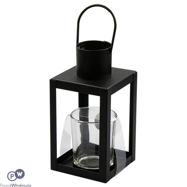 ROWAN SMALL SQUARE BLACK LANTERN