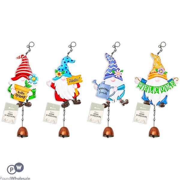 Rowan Gonk Metal Windchime 10 X 2.5cm Assorted Colours