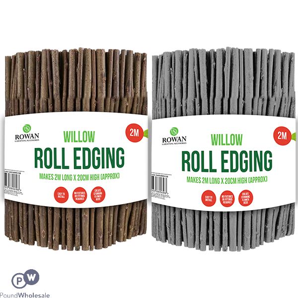 Rowan Willow Roll Lawn Edging 2m Assorted Colours