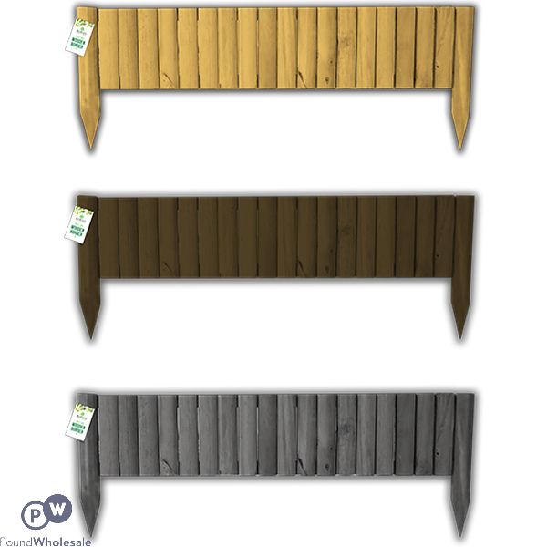 Rowan Half Log Wooden Border 1m Assorted Colours