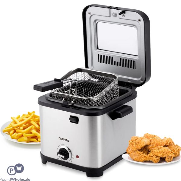 Geepas 900W Stainless Steel Deep Fat Fryer 1.5L