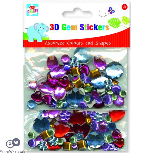 KIDS CREATE 3D GEM STICKERS