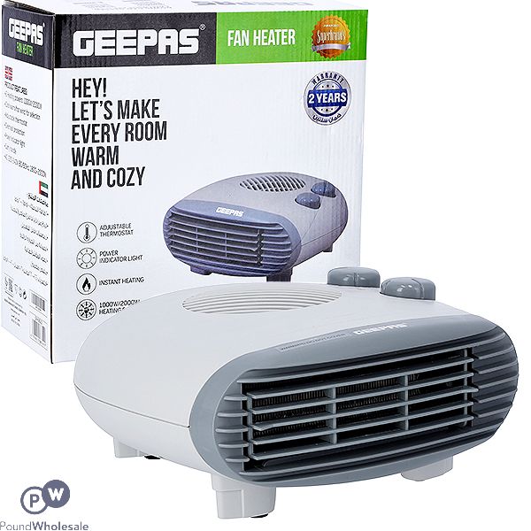 Geepas 2000w Portable Flat Fan Heater 