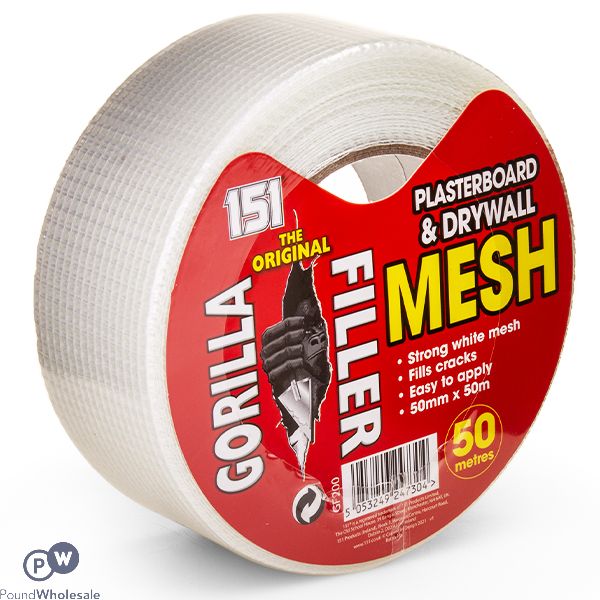 151 Gorilla Filler Plasterboard & Drywall Mesh Tape 50m