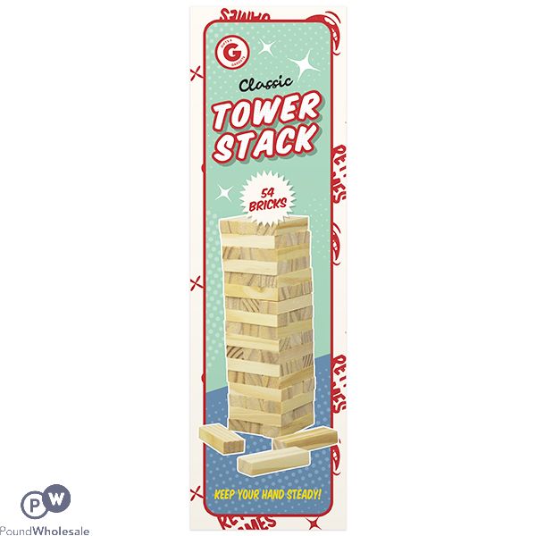 GIFTS & GADGETS CLASSIC TOWER STACKING GAME 54 PACK