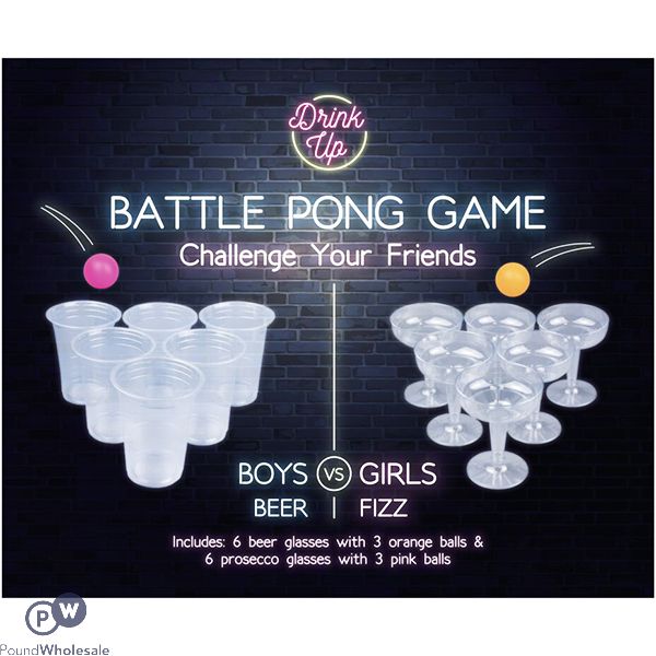 Drink Up Boys Vs Girls Battle Pong Game