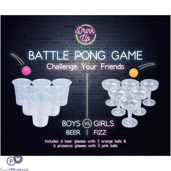 DRINK UP BOYS VS GIRLS BATTLE PONG GAME