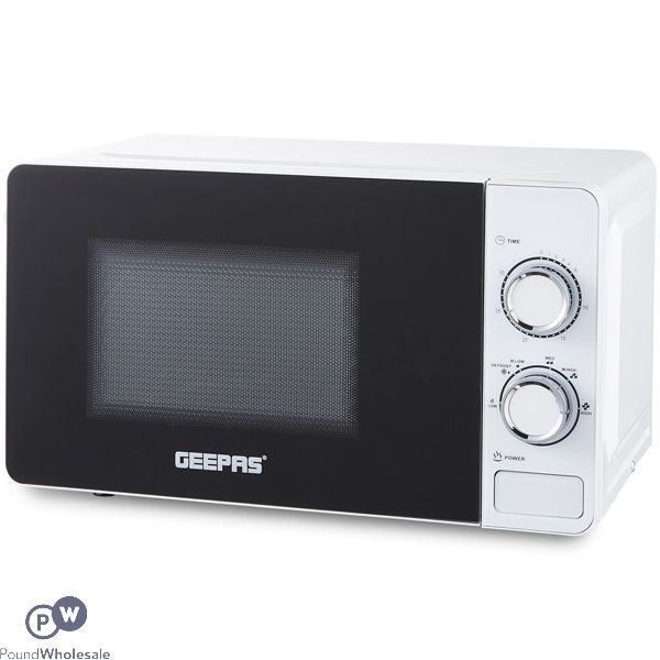 Geepas 20l White Manual Microwave Oven 700w