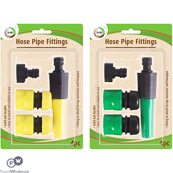 DID HOSE PIPE FITTINGS 4PC ASSORTED