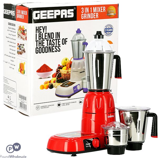 Geepas 750W 3-In-1 Mixer Grinder