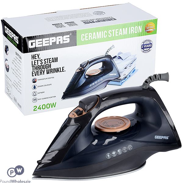 Geepas 2400w Black Ceramic Steam Iron