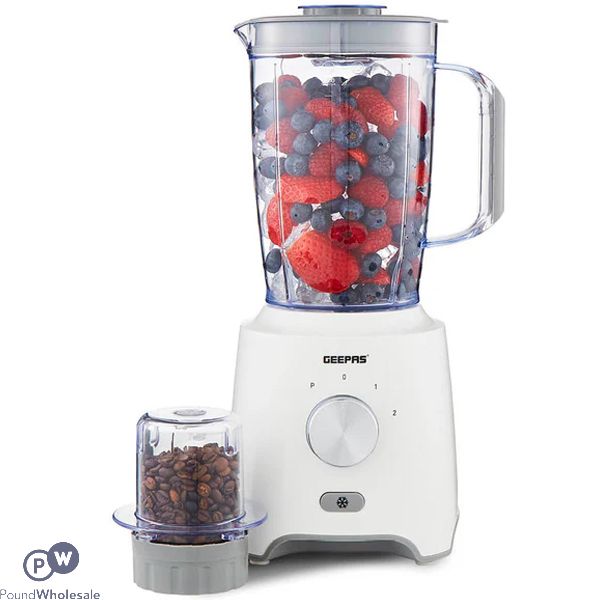 Geepas 600W 3-Speed Smoothie Maker Coffee Grinder & Food Blender 1.8L