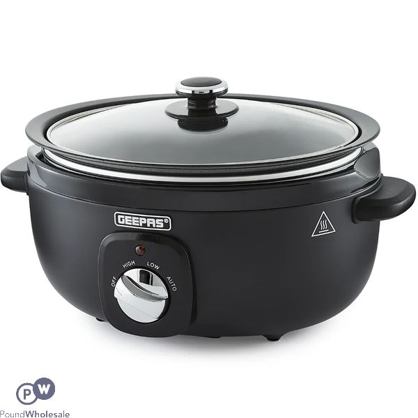 Geepas Electric Chalkboard Slow Cooker With Removable Bowl 3.5l