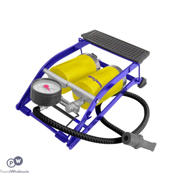 Goodyear Heavy Duty Double Barrel Foot Pump