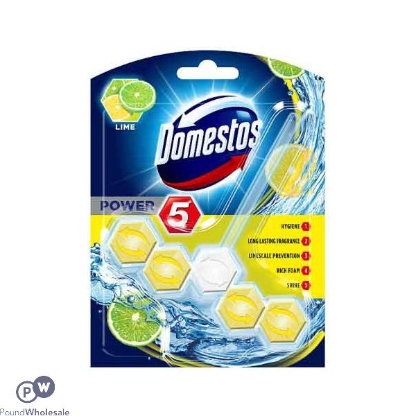 Domestos Power 5 Lime Toilet Rim Block